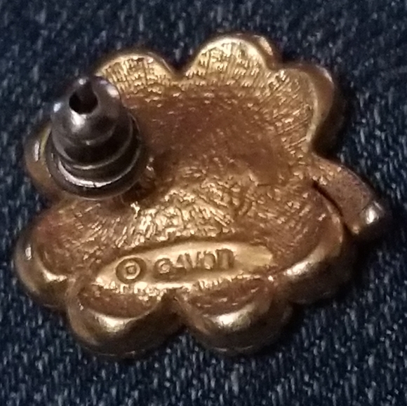 VINTAGE AVON 4 LEAF CLOVER EARRINGS - Picture 2 of 3